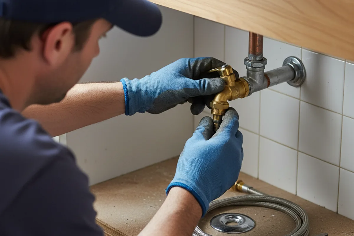 Shutoff valve and fitting work during Faucet and Fixture Repair in Hutchins